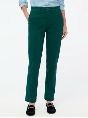 J. Crew Factory Forest Green Straight-Leg Chinos